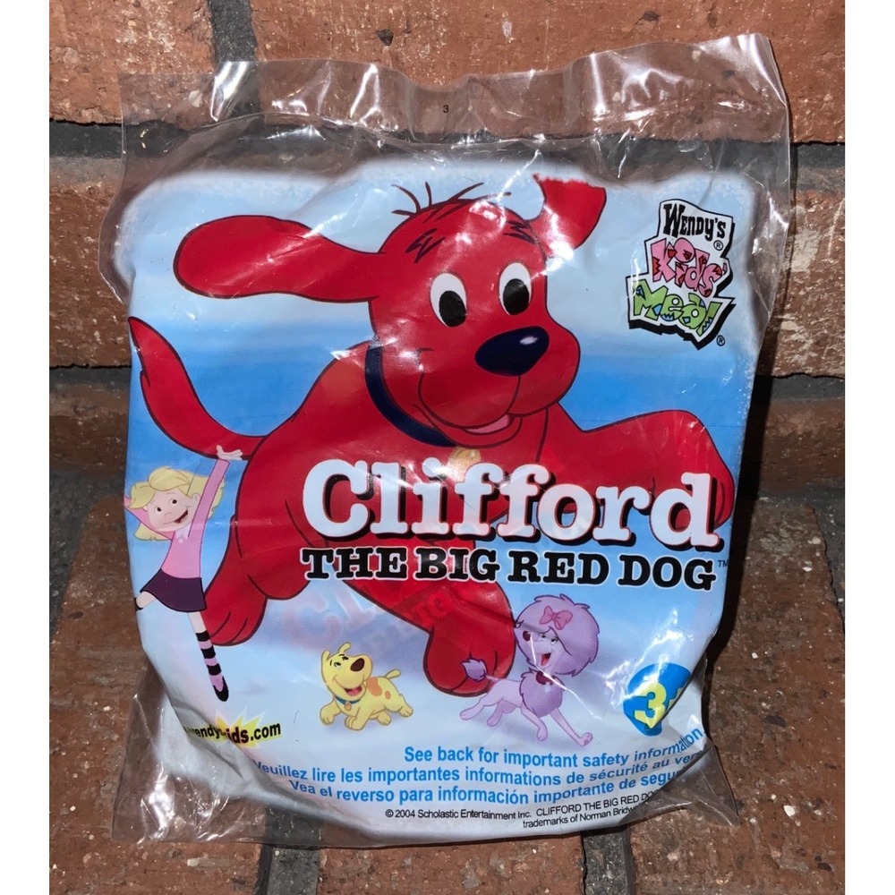 Vintage Wendys Kids Meal Clifford The Big Red Dog Crazy Eights Card Game Toy
